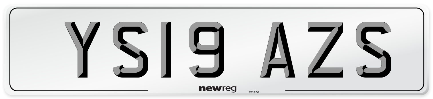 YS19 AZS Number Plate from New Reg